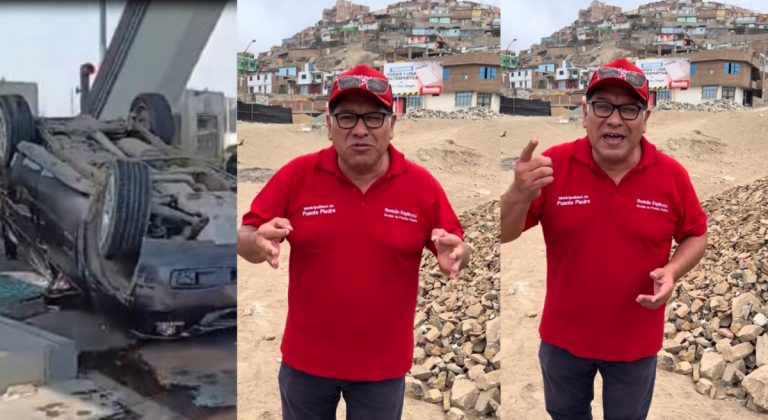 Alcalde de Puente Piedra reaparece tras accidente en su camioneta con un video en TikTok