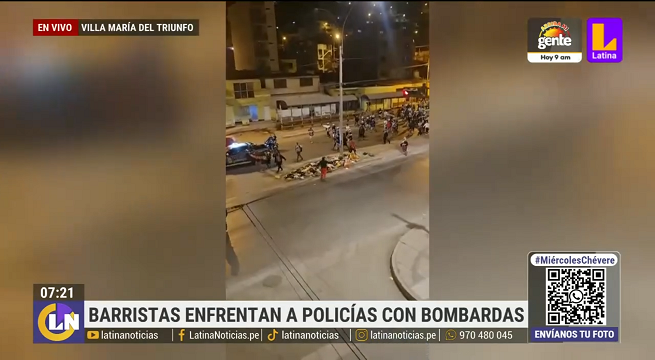 VMT: Barristas se enfrentan a policías con bombardas