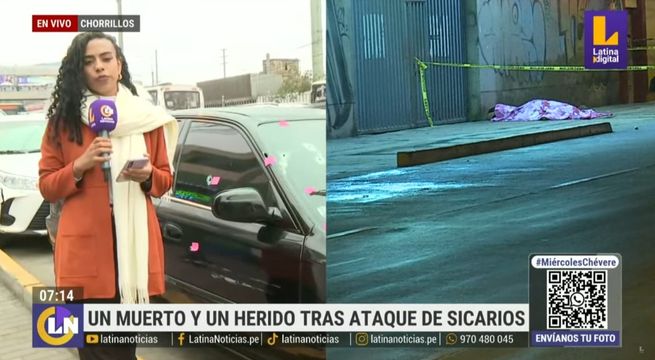 Ataque a balazos de sicarios deja un muerto y un herido en Chorrillos | VIDEO