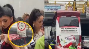 Bus de servicio turístico termina empotrado contra puente Villarán en av. Arequipa y Javier Prado