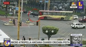 Jesús María: bus atropella a anciana cuando cruzaba av. Salaverry [VIDEO]