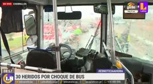 Chorrillos: fuerte choque de buses deja 30 heridos