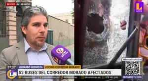 Bus del Corredor Morado con pasajeros a bordo es atacado a pedradas | VIDEO