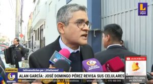 Domingo Pérez sobre apertura de celulares de Alan García: «Buscamos evidencia de presuntos actos de lavado de activos»