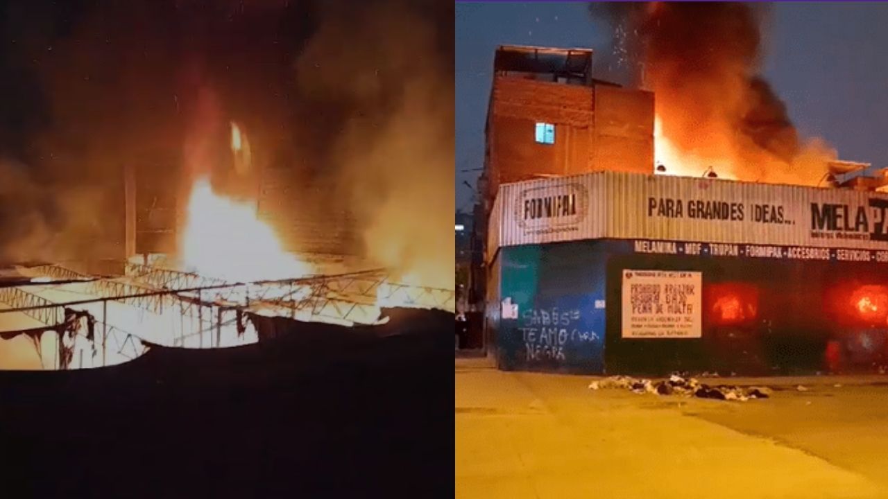 Reportan incendio en local de venta de maderas en La Victoria