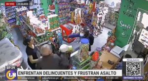 Dueña de minimarket enfrenta a delincuentes y recibe ayuda de vecinos para reducirlos