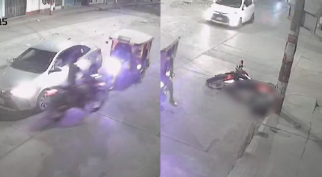 Motociclista sufre trágico accidente vehicular en Tumbes | VIDEO