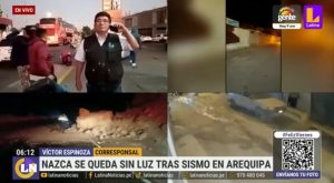 Nazca sin luz tras sismo en Arequipa: vecinos optan por dormir en patios de sus casas