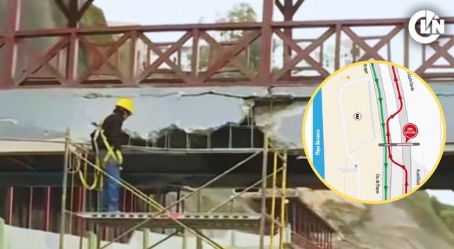 Habilitan carril de doble en la Costa Verde por reparación de puente en Barranco