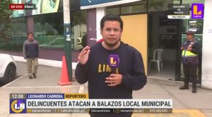 Delincuentes atacaron la fachada de local municipal del Rímac: lanzaron más de 20 balazos | VIDEO