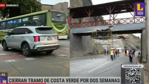 Desvío vehicular por cierre de Costa Verde: estas son las rutas alternas