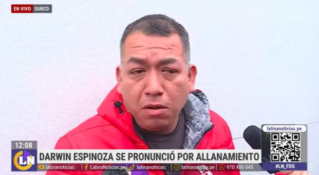 Darwin Espinoza se pronuncia tras allanamiento a inmuebles | VIDEO