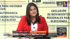 ‘Ley Antauro’: «Cuando esto se apruebe será para las subsiguientes elecciones»