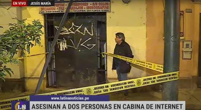 Asesinan a 2 personas en cabina de internet de Jesús María