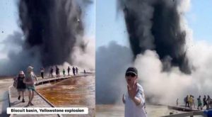 Explosión en géiser de Yellowstone genera pánico entre turistas [Video]