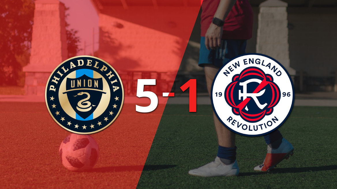 Triplete de Tai Baribo ayuda en la goleada de Philadelphia Union a New England Revolution