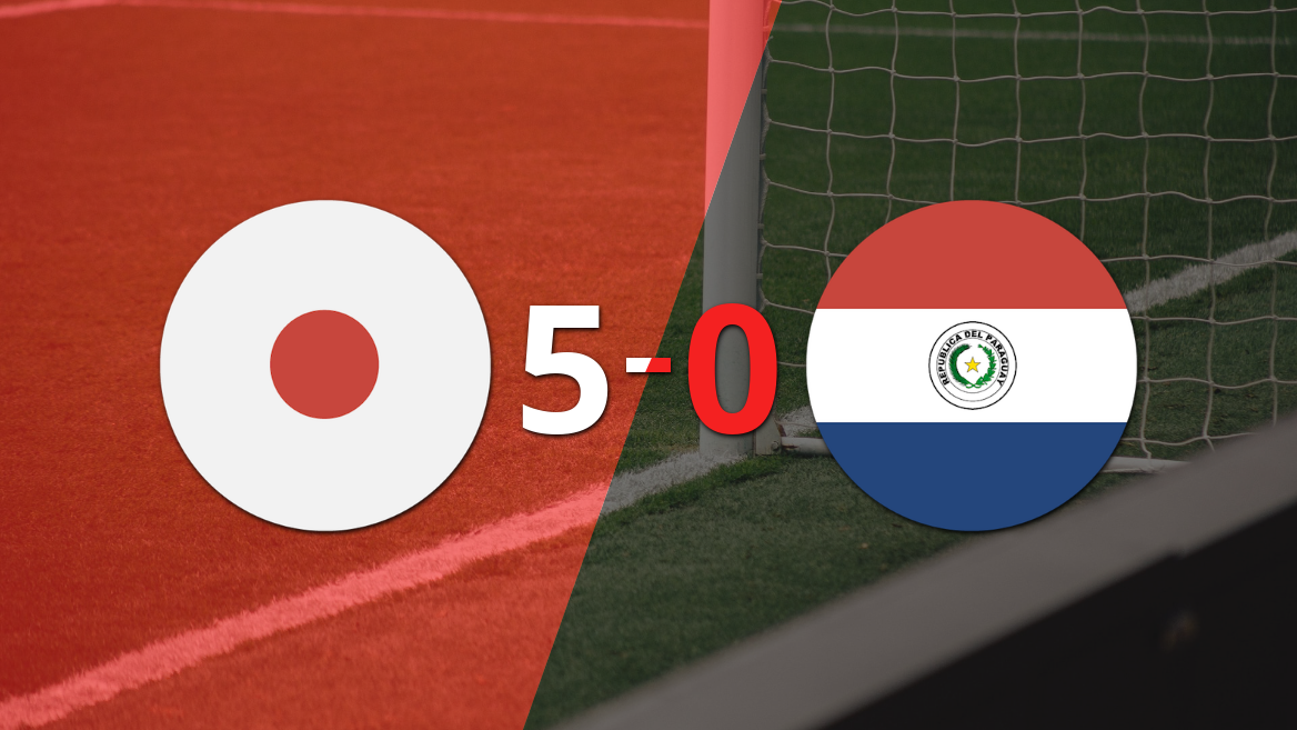 Japón arrasa 5-0 con dobletes de Shunsuke Mito y Shota Fujio