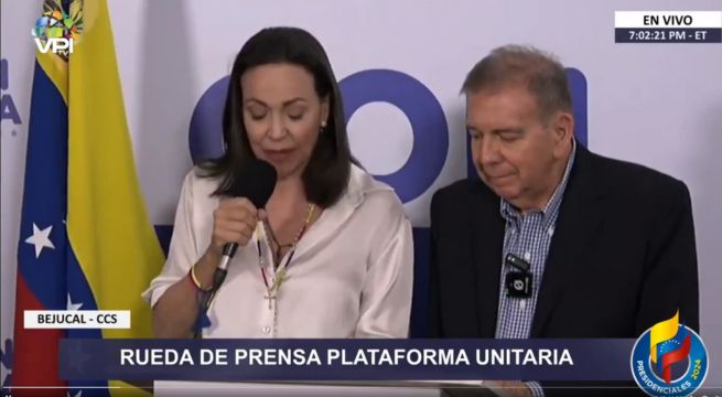 Maria Corina Machado asegura que tienen cómo probar que ganaron las Elecciones en Venezuelas