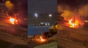 Camión de carga se incendia en la Costa Verde: tráfico en la zona dificulta a choferes [VIDEO]