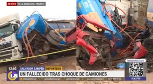 Conductor de camión cisterna muere tras chocar con vehículo que trasportaba cemento | VIDEO