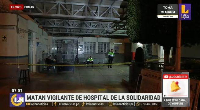 Comas: vigilante del Hospital de la Solidaridad muere tras ser baleado