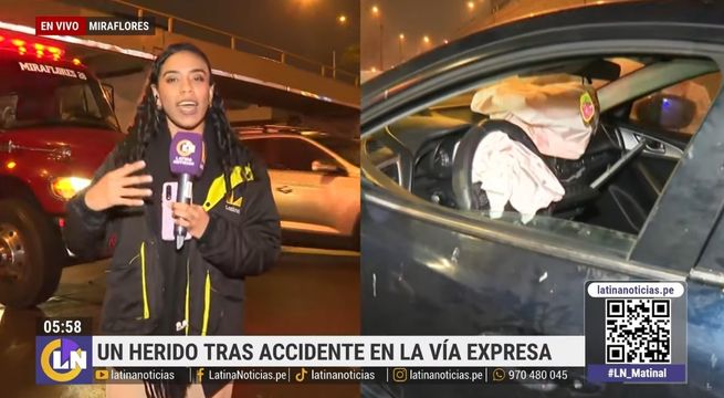Miraflores: trágico accidente deja un herido en plena Vía Expresa | VIDEO