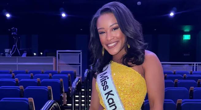 Miss Kansas denuncia públicamente a su abusador en medio de su coronación