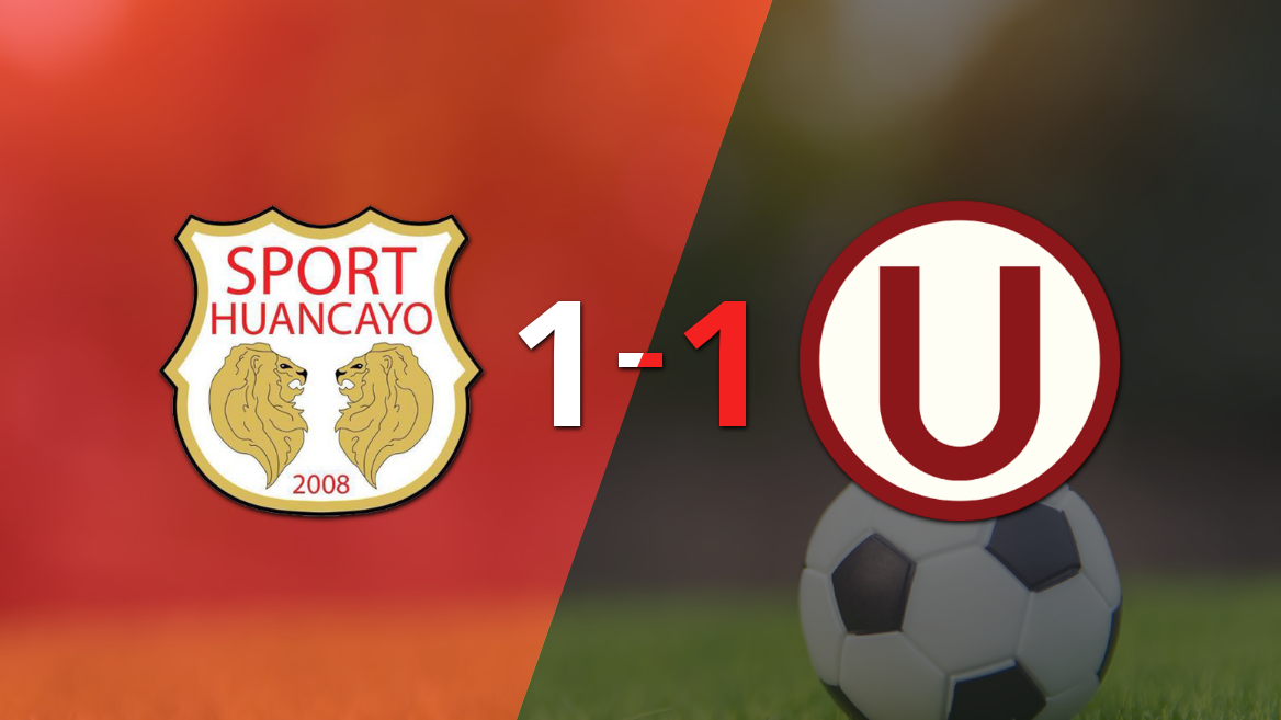 Universitario saca agónico empate ante Sport Huancayo con gol de Alex Valera