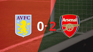 Arsenal domina y gana con un sólido 2-0 a Aston Villa