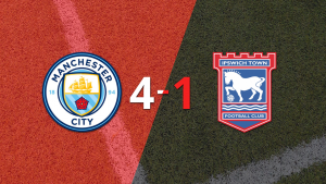 Manchester City remonta y golea 4-1 a Ipswich Town en un festival de fútbol