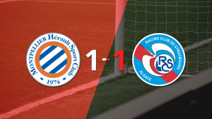 Montpellier logró sacar el empate de local frente a RC Strasbourg