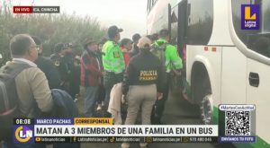 Matan a familia en bus interprovincial con ruta Lima-Cusco