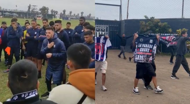 Barristas de Alianza Lima fueron al entrenamiento del club previo al partido con Cristal [VIDEO]