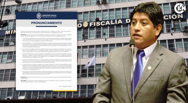 Junta de Fiscales Supremos rechaza demanda del Defensor del Pueblo contra la Ley de Extinción de Dominio