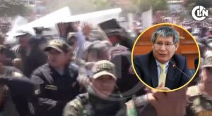 Wilfredo Oscorima: Lanzan botellas y piedras a gobernador de Ayacucho durante paro antiminero en Huanta