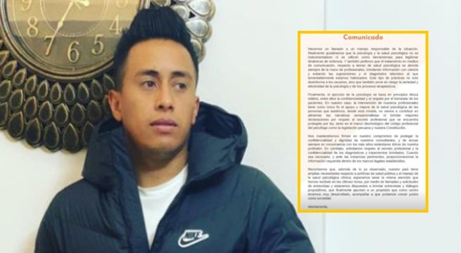 Centro clínico aclara que documento mostrado por Christian Cueva “no constituye un informe psicológico”