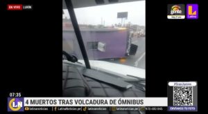 Panamericana Sur: cuatro muertos deja volcadura de bus