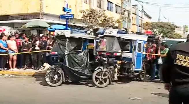 Asesinan de 10 disparos a mototaxista en zona comercial de La Victoria repleta de personas