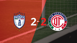 En un emocionante partido, Pachuca y Toluca FC empataron 2-2