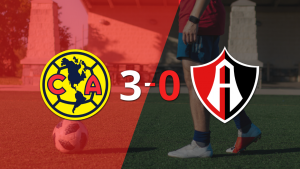 Goleada de Club América 3 a 0 sobre Atlas