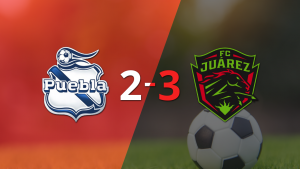 Luis Quiñones marcó un doblete, pero Puebla perdió con FC Juárez por un gol agónico