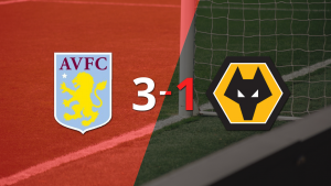 Aston Villa supera por 3-1 a Wolverhampton tras dar vuelta el partido