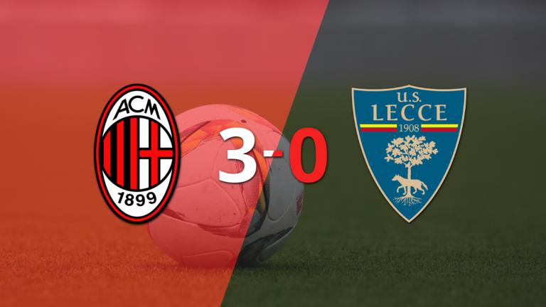 Milan fue contundente y goleó 3-0 a Lecce