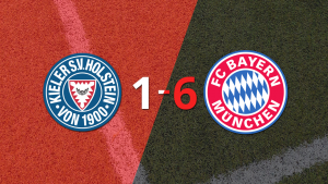 Holstein Kiel no opuso resistencia y fue goleado por Bayern Múnich con hat-trick de Harry Kane