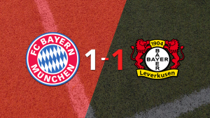 Bayern Múnich logró sacar el empate de local frente a Bayer Leverkusen