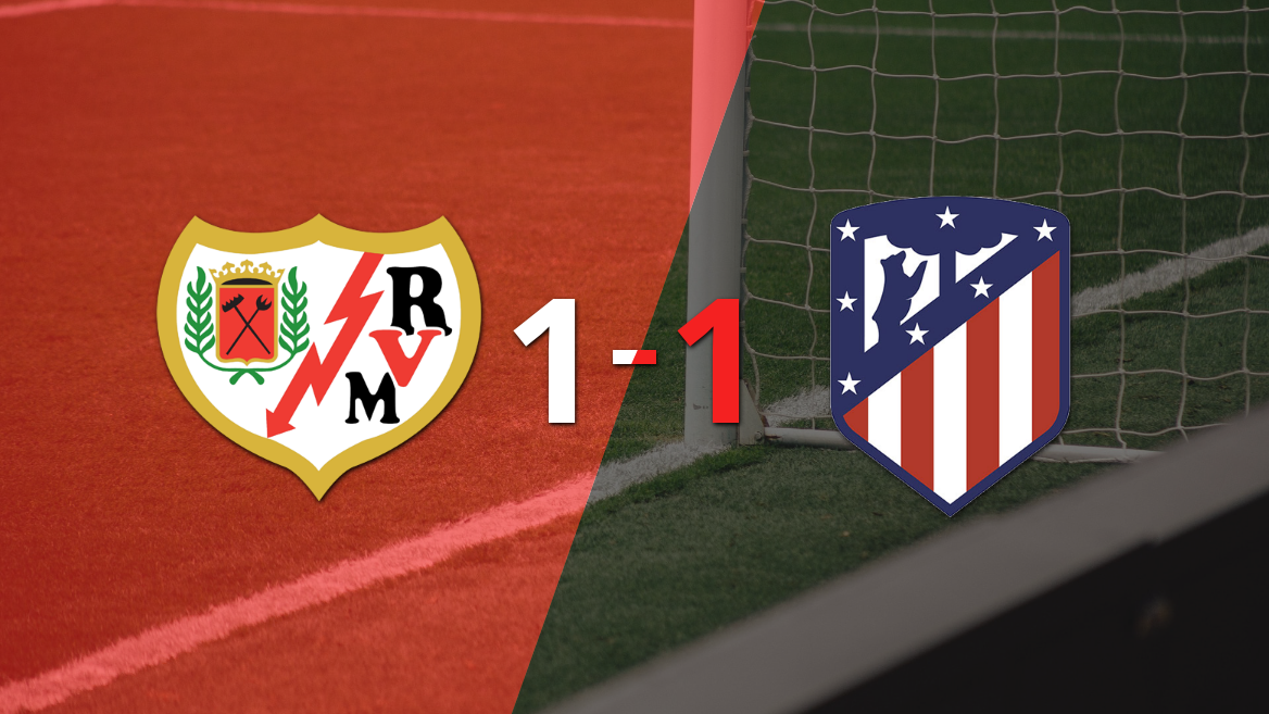 Rayo Vallecano y Atlético de Madrid igualaron 1 a 1