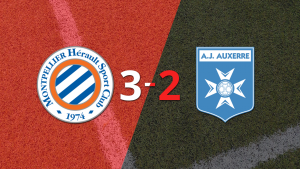 Montpellier gana 3-2 a Auxerre con doblete de Akor Adams