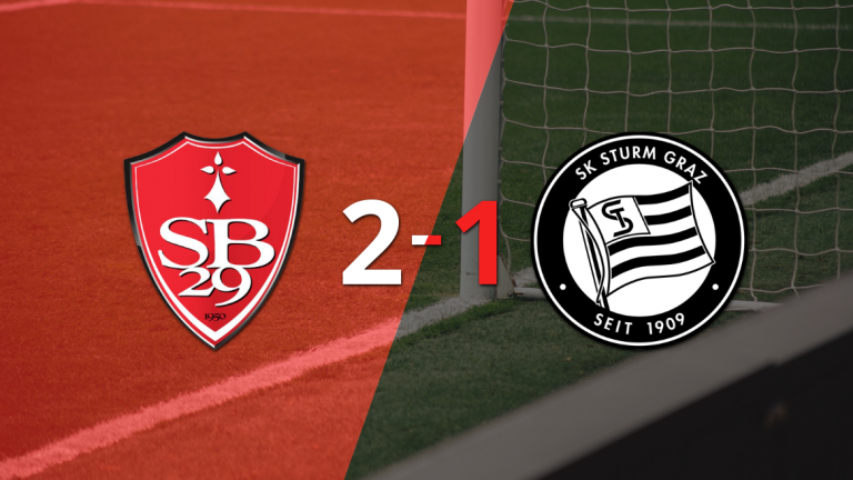 Stade Brestois consiguió una victoria por 2 a 1 ante Sturm Graz