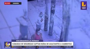 Cámaras de seguridad captaron la huída de los delincuentes a cambista en Gamarra [VIDEO]