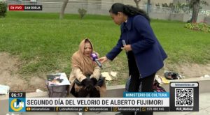 Mujer durmió en la calle para entrar de nuevo al velorio de Alberto Fujimori [VIDEO]